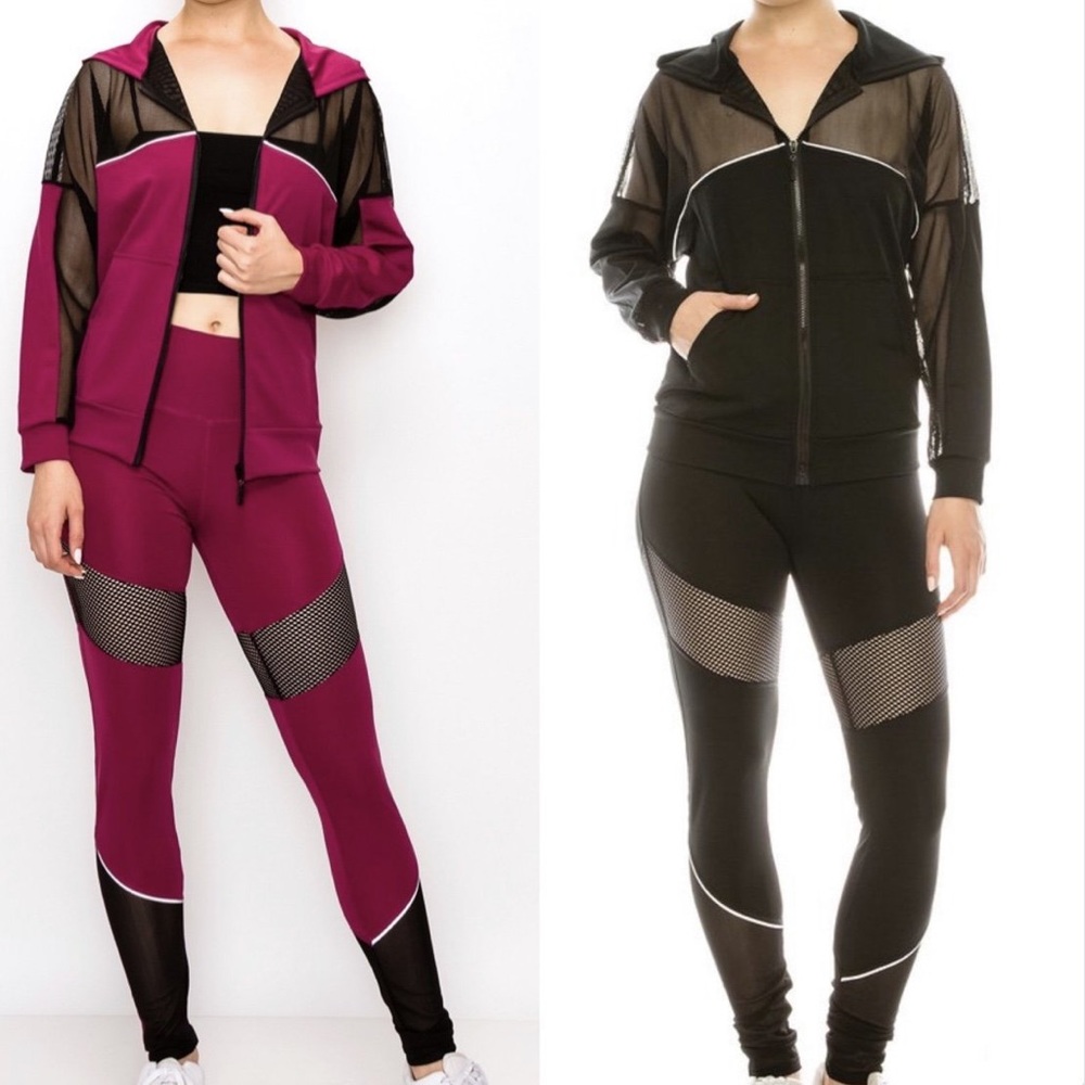 Burgundy Athletic Tracksuit S/M